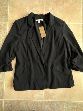 Francesca's mi a mi cinched on the sleeves Blazer Women Size‎ S New !
